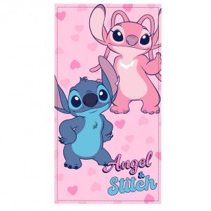 Toalla Ángel y Stitch