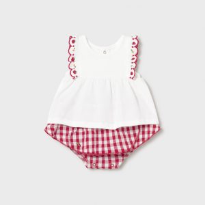 Conj.Falda Vichy Rojo