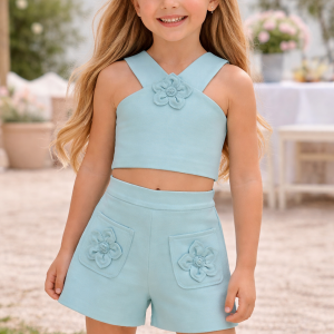 Conjunto Bermuda Crepe