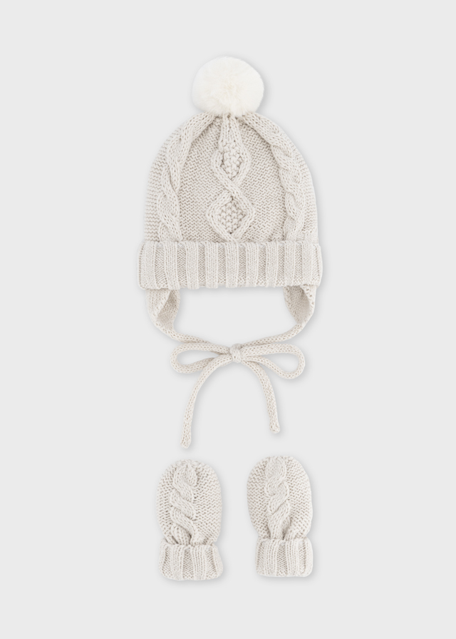 Conjunto Tricot Gorro y Manoplas