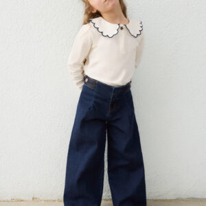 Pantalón vaquero wide leg niña