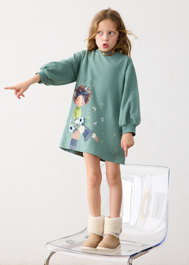 Vestido Felpa Niña - Imagen 2